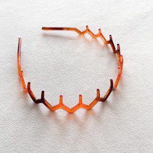 Brown Tortoise Zig Zag Combed Headband